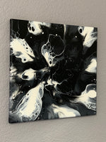 Black, White and Grey Acrylic Canvas Painting